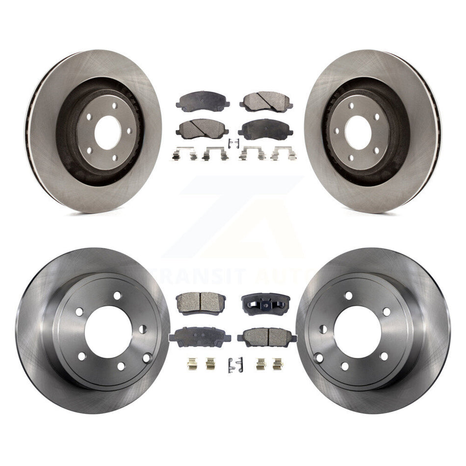 Front Rear Brake Rotors Ceramic Pad Kit For Dodge Caliber With 340mm Diameter Rotor K8T-105892