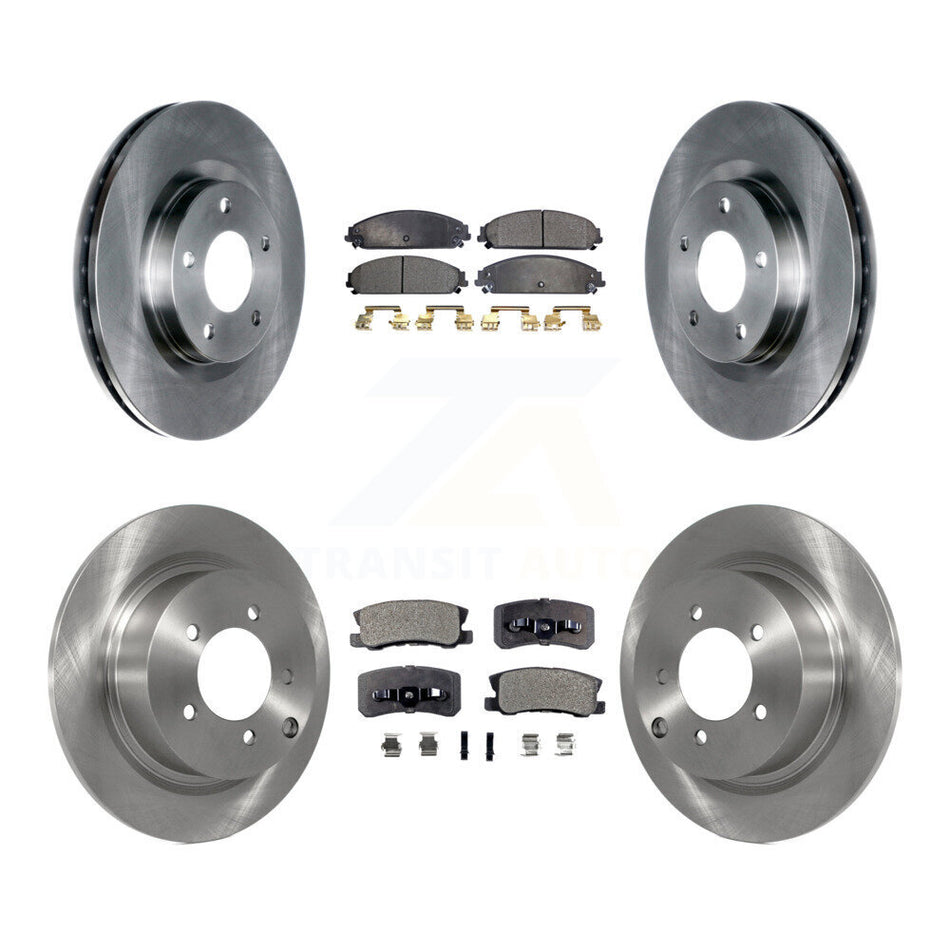 Front Rear Brake Rotors Ceramic Pad Kit For Dodge Caliber With 294mm Diameter Rotor K8T-105894