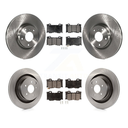 Front Rear Brake Rotors Ceramic Pad Kit For 2009-2013 INFINITI G37 AWD With Brembo Brakes K8T-105902