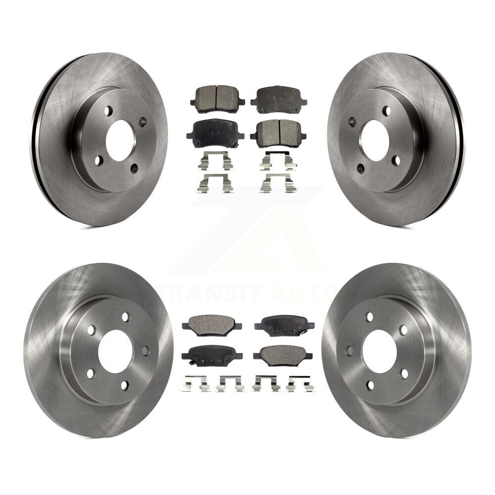 Front Rear Disc Brake Rotor And Ceramic Pad Kit For 2007-2008 Pontiac G5 rear brakes K8T-105903