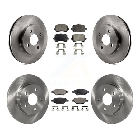 Front Rear Disc Brake Rotor And Ceramic Pad Kit For 2007-2008 Pontiac G5 rear brakes K8T-105903