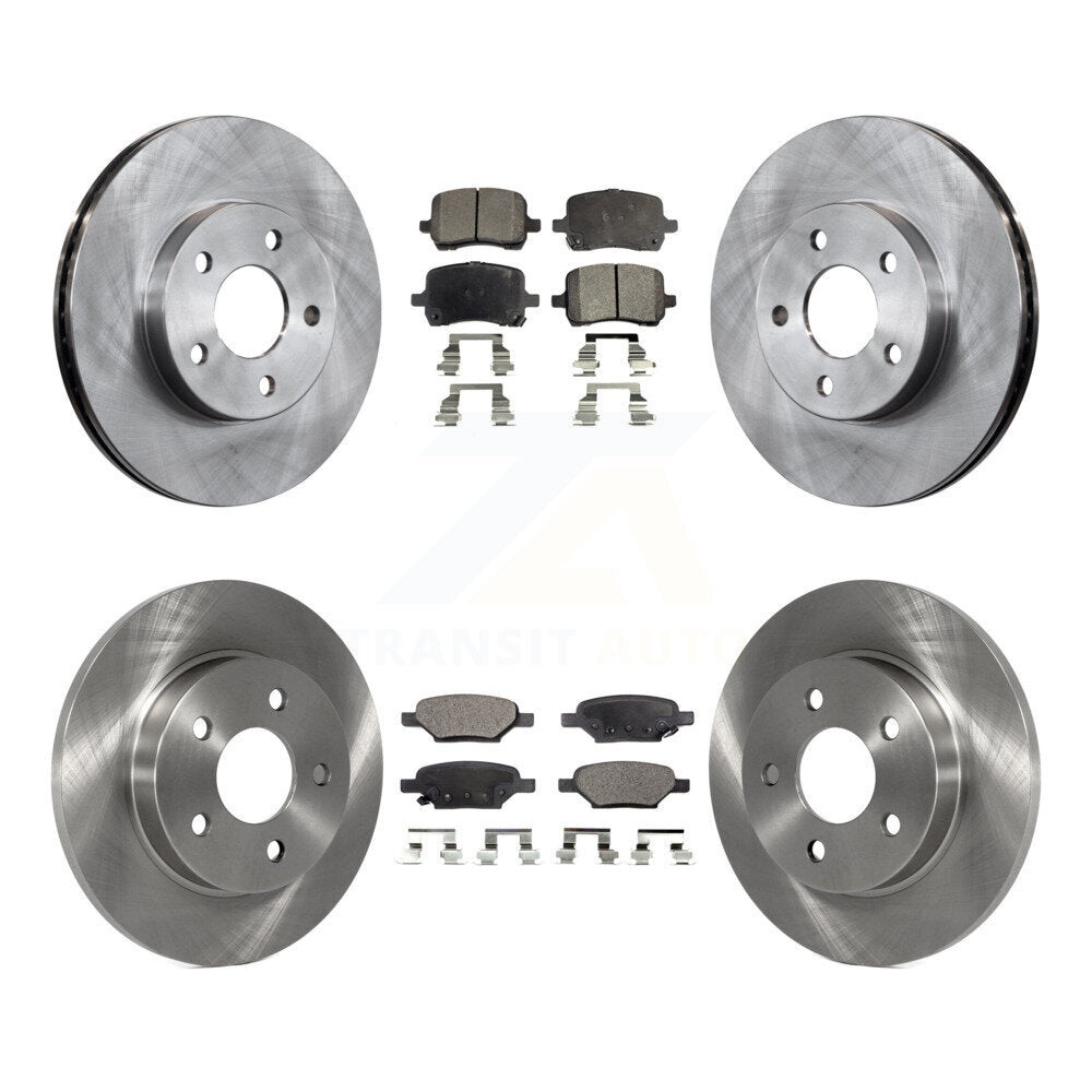Front Rear Disc Brake Rotor And Ceramic Pad Kit For 2007-2008 Pontiac G5 rear brakes K8T-105904