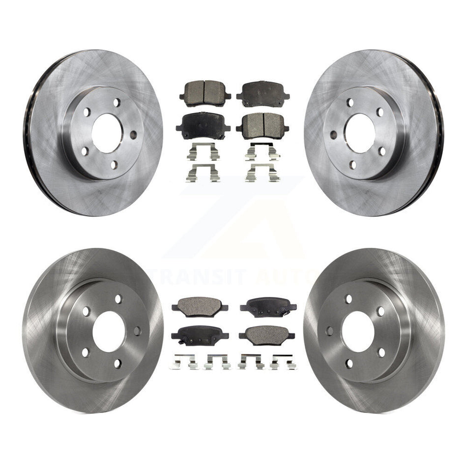 Front Rear Disc Brake Rotor And Ceramic Pad Kit For 2007-2008 Pontiac G5 rear brakes K8T-105904
