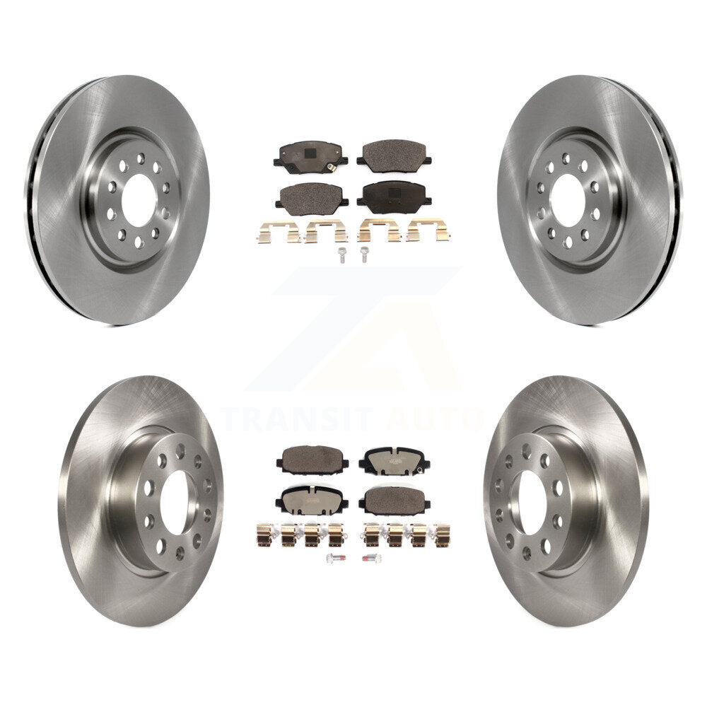 Front Rear Disc Brake Rotors And Ceramic Pads Kit For 2023 Jeep Compass K8T-105920