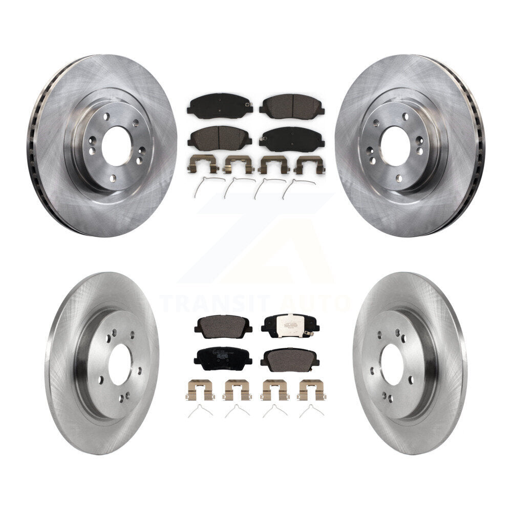 Front Rear Disc Brake Rotors And Ceramic Pads Kit For Hyundai Santa Fe K8T-105922