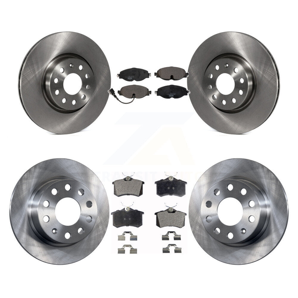 Front Rear Disc Brake Rotors And Ceramic Pads Kit For Volkswagen Golf Alltrack K8T-105923