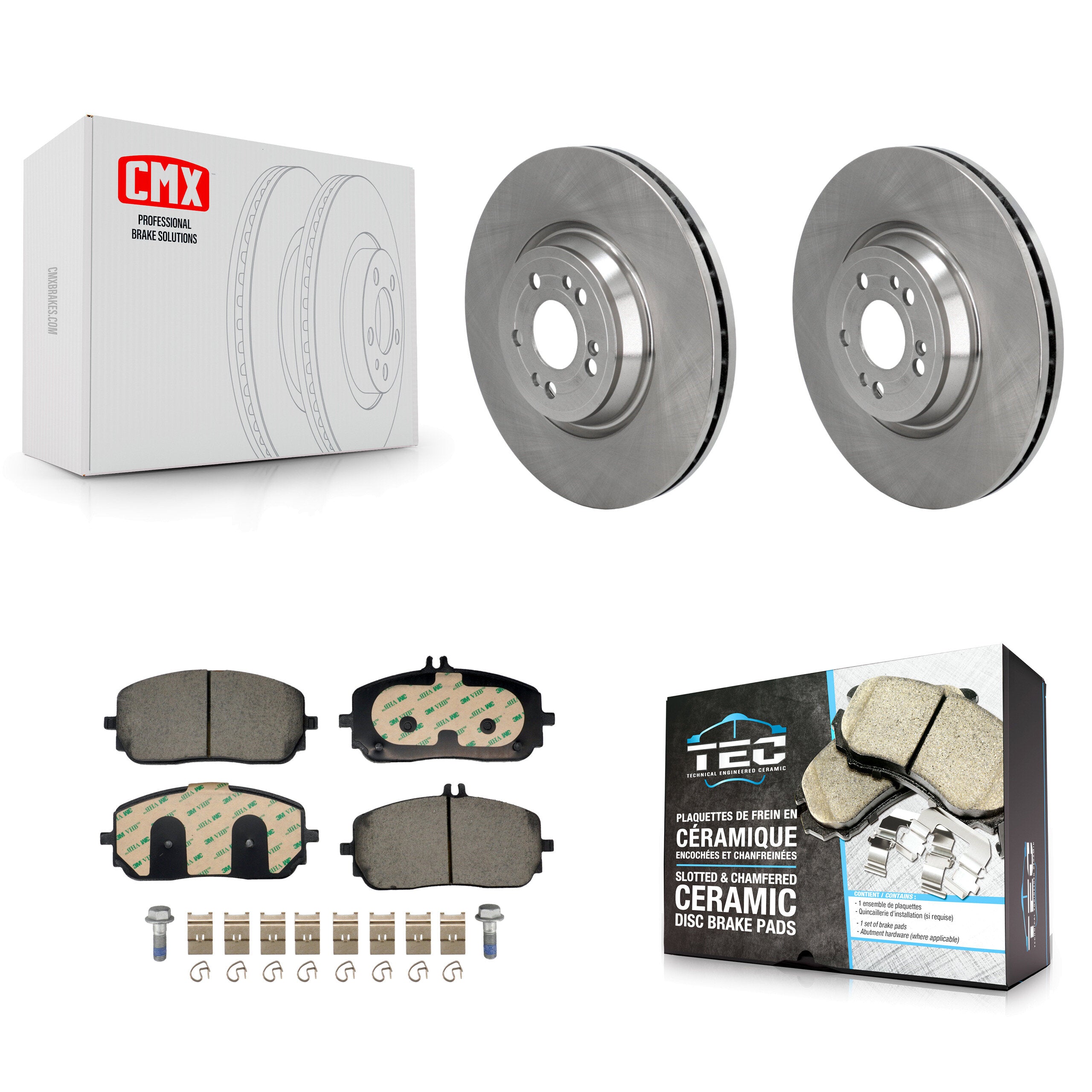 Front Disc Brake Rotors And Ceramic Pads Kit For Mercedes-Benz GLE350 K8T-105926