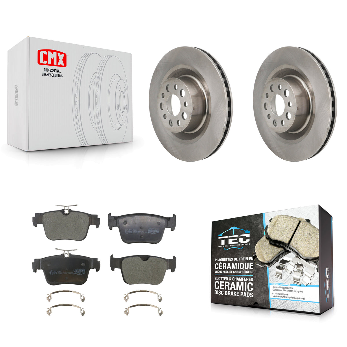 Front Disc Brake Rotors And Ceramic Pads Kit For Tesla S K8T-105930