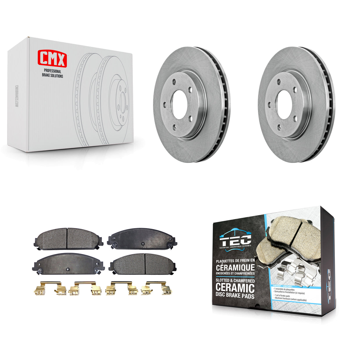 Front Brake Rotor Ceramic Pad Kit For Dodge Caliber SRT-4 With 276mm Diameter K8T-105933