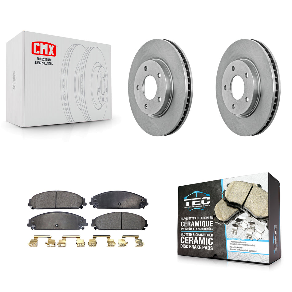 Front Brake Rotor Ceramic Pad Kit For Dodge Caliber SRT-4 With 276mm Diameter K8T-105933