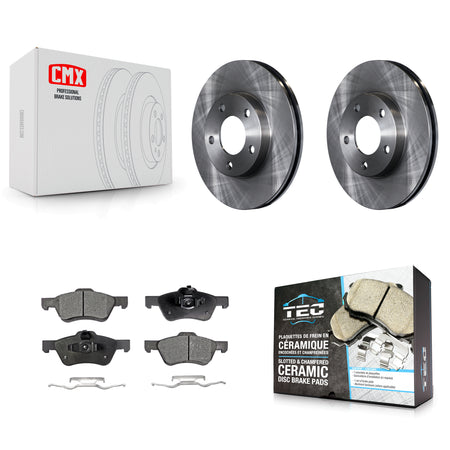 Front Disc Brake Rotors And Ceramic Pads Kit For Mercury Mariner K8T-105935