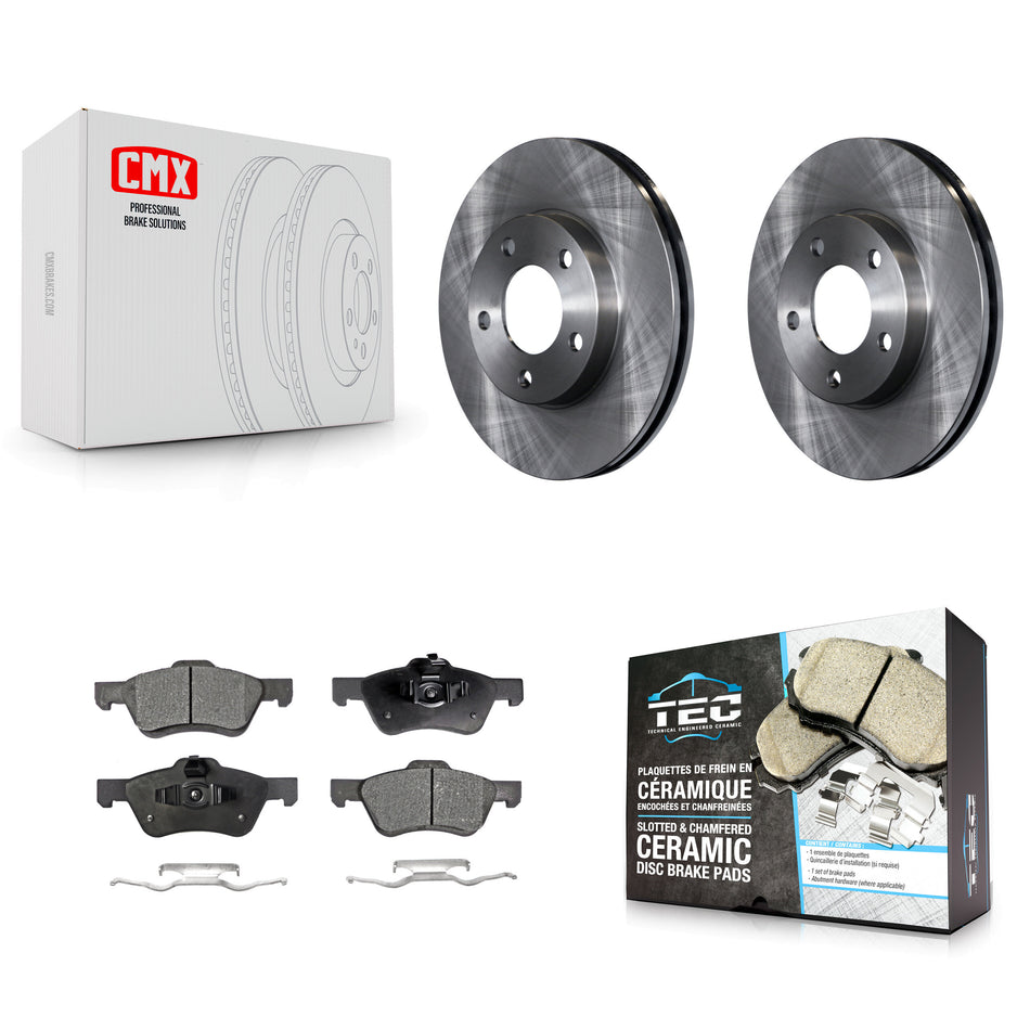 Front Disc Brake Rotors And Ceramic Pads Kit For Mercury Mariner K8T-105935