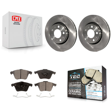 Front Brake Rotor Ceramic Pad Kit For 2008-2009 Volvo S60 With 286mm Diameter K8T-105947