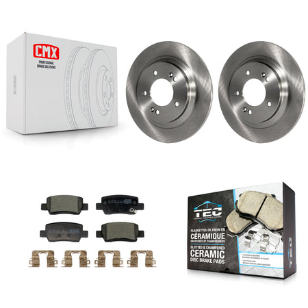 Rear Brake Rotor & Ceramic Pad Kit For 2024-2025 Hyundai Kona With Electric Parking K8T-105951