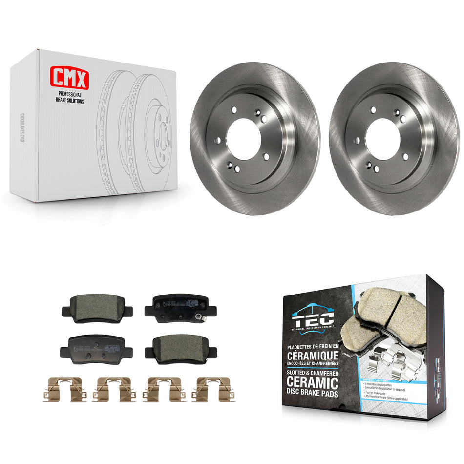 Rear Brake Rotor & Ceramic Pad Kit For 2024-2025 Hyundai Kona With Electric Parking K8T-105951