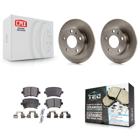 Rear Brake Rotors Ceramic Pad Kit For 06 Audi A4 3.2L 2.0L With 245mm Diameter Rotor K8T-105952