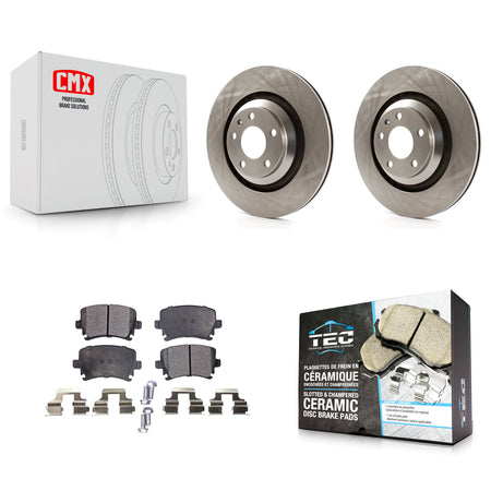 Rear Brake Rotor And Ceramic Pad Kit For 2006-2011 Audi A6 With 330mm Diameter K8T-105954