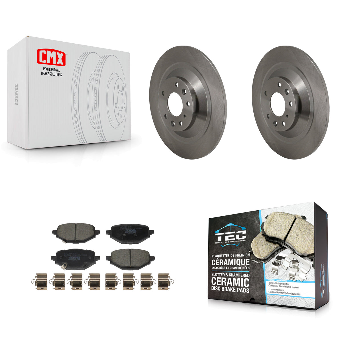 Rear Disc Brake Rotors And Ceramic Pads Kit For 2023-2024 Mazda CX-50 K8T-105955