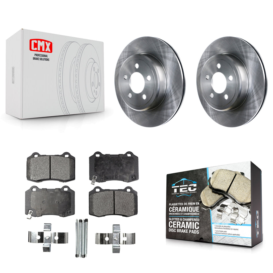 Rear Disc Brake Rotors And Ceramic Pads Kit For Chrysler 300 With Brembo Brakes K8T-105956
