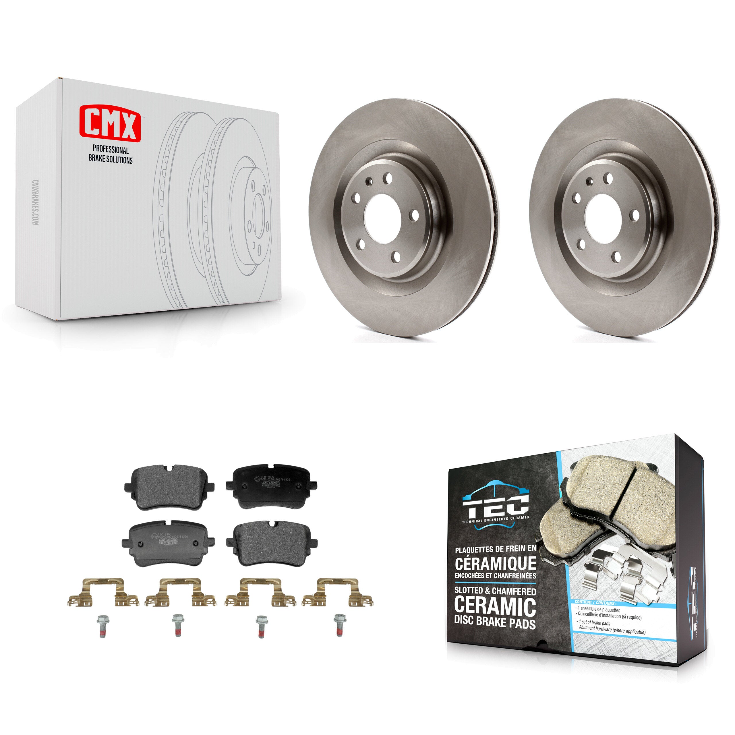 Rear Brake Rotor And Ceramic Pad Kit For 2020-2023 Audi S8 With 330mm Diameter K8T-105961
