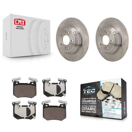 Rear Disc Brake Rotors And Ceramic Pads Kit For 2023 Genesis G70 2.0L With Brembo Brakes K8T-105962
