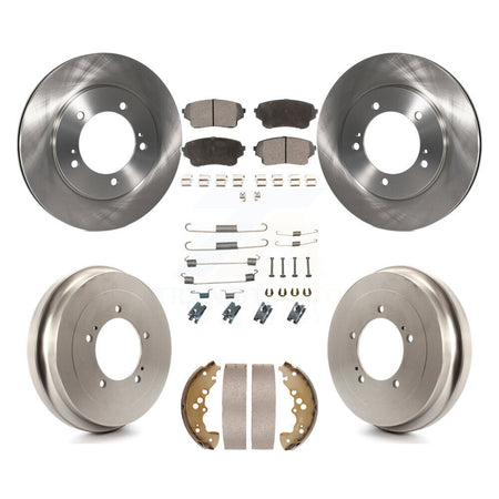 Front Rear Disc Brake Rotors Ceramic Pads And Drum Kit (7Pc) For Suzuki XL-7 K8T-105971