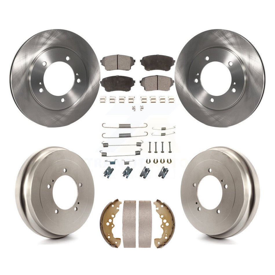 Front Rear Disc Brake Rotors Ceramic Pads And Drum Kit (7Pc) For Suzuki XL-7 K8T-105971