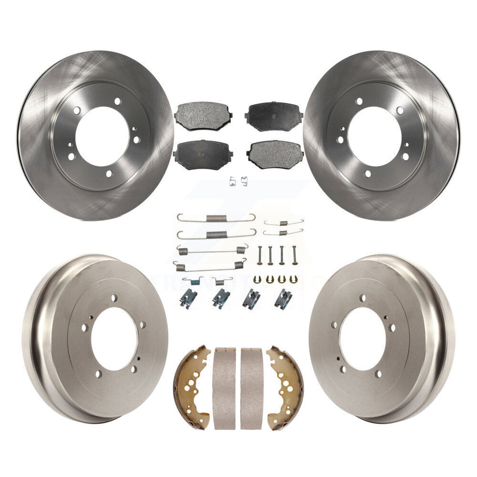 Front Rear Disc Brake Rotors Ceramic Pads And Drum Kit (7Pc) For Suzuki XL-7 K8T-105972