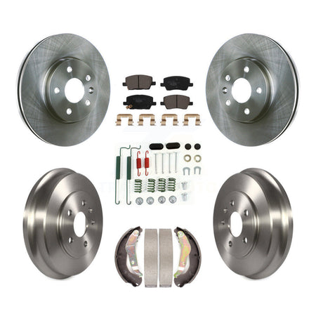 Front Rear Disc Brake Rotors Ceramic Pads And Drum Kit (7Pc) For 2018 Chevrolet Sonic K8T-105975