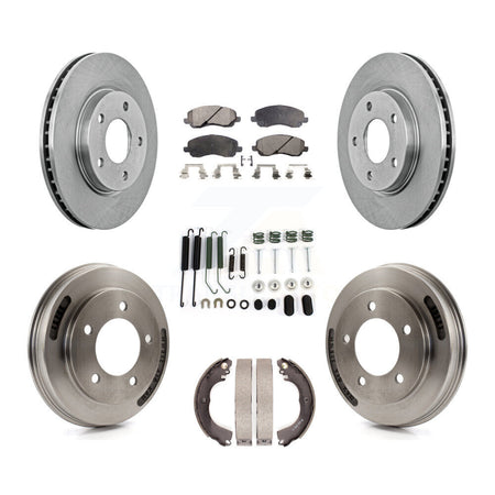 Front Rear Disc Brake Rotors Ceramic Pads And Drum Kit (7Pc) For Mitsubishi Lancer K8T-105977