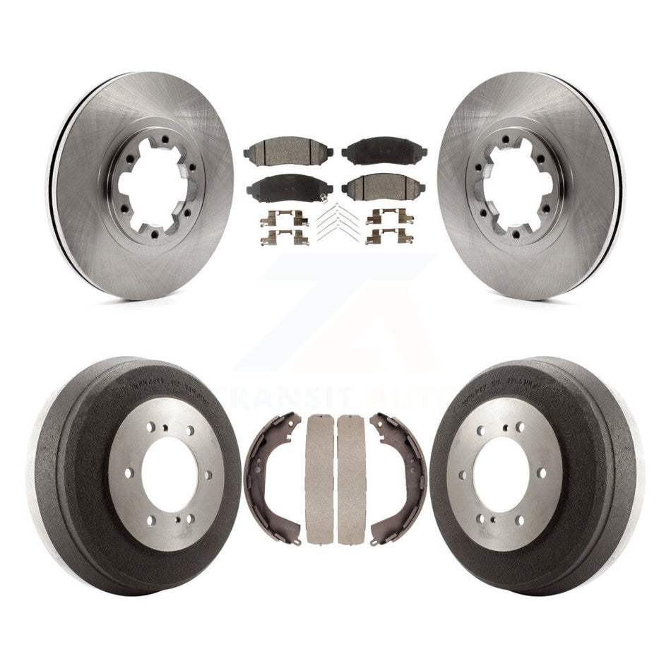 Front Rear Disc Brake Rotors Ceramic Pad & Drum Kit For 2004 Nissan Pathfinder From 08 04 K8T-105982