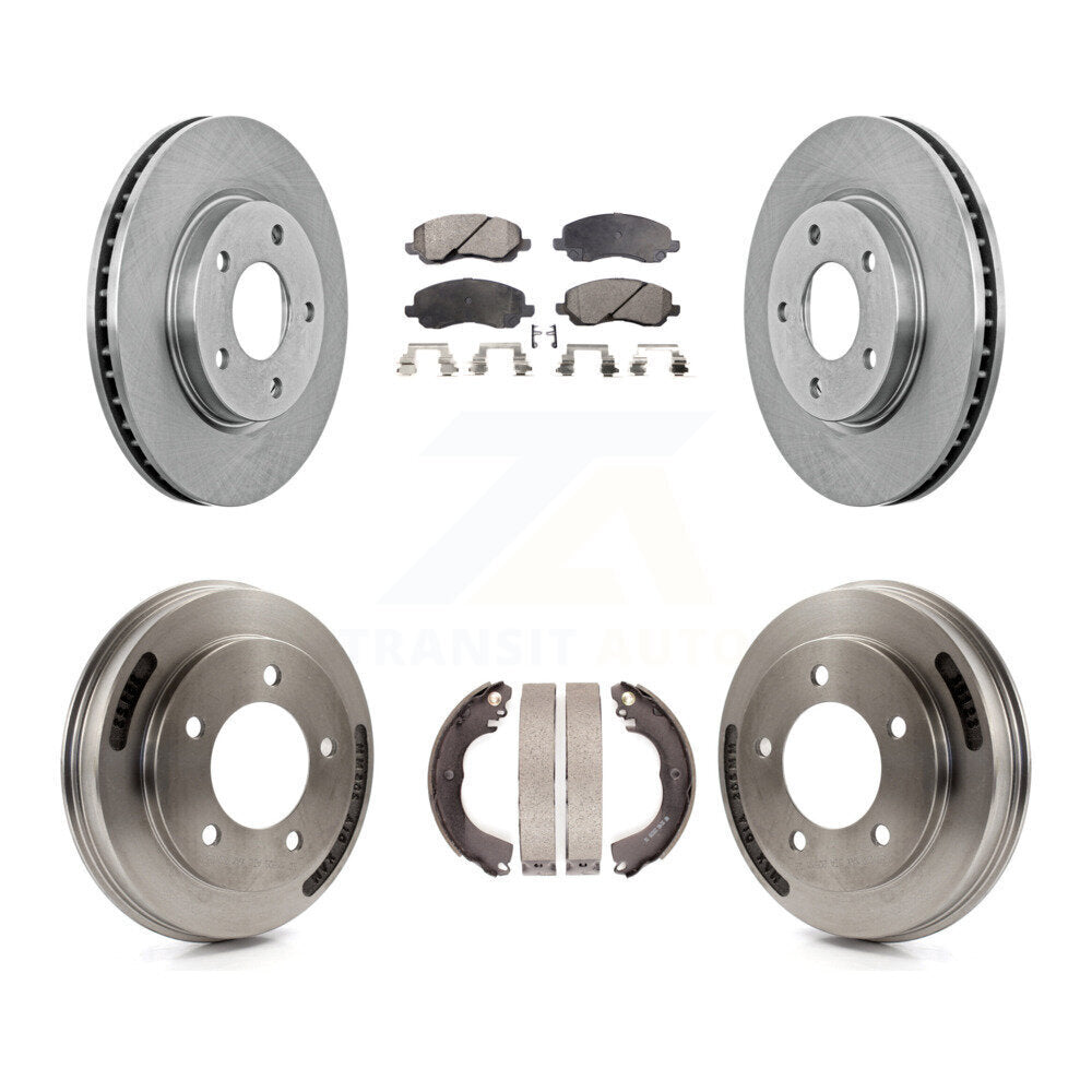 Front Rear Disc Brake Rotors Ceramic Pads And Drum Kit For Mitsubishi Lancer K8T-105983