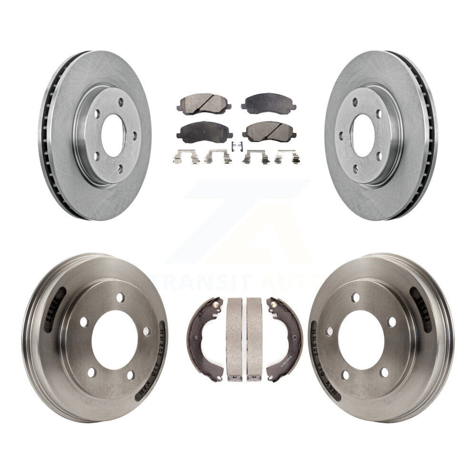 Front Rear Disc Brake Rotors Ceramic Pads And Drum Kit For Mitsubishi Lancer K8T-105983