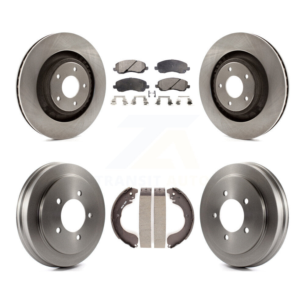 Front Rear Disc Brake Rotors Ceramic Pads And Drum Kit For 2008-2009 Dodge Caliber SXT/SE K8T-105985