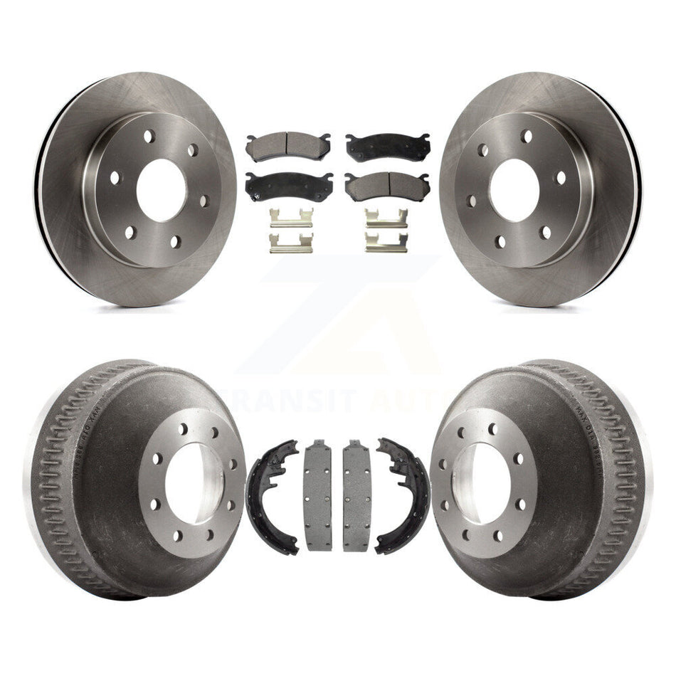Front Rear Disc Brake Rotors Ceramic Pads And Drum Kit For Chevrolet Suburban 1500 K8T-105986