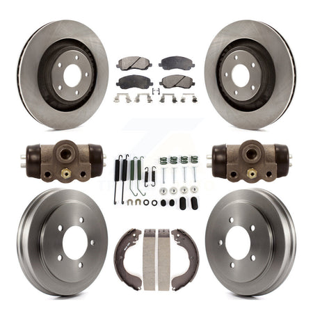 Front Rear Disc Brake Rotor Ceramic Pad Drum Kit (9Pc) For 2008-2009 Dodge Caliber SXT/SE K8T-105990