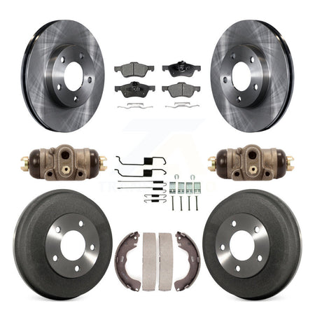 Front Rear Disc Brake Rotors Ceramic Pads And Drum Kit (9Pc) For Mercury Mariner K8T-105991