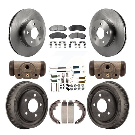 Front Rear Brake Rotor Ceramic Pad & Drum Kit (9Pc) For Mazda B4000 With 9\\" Diameter K8T-106000