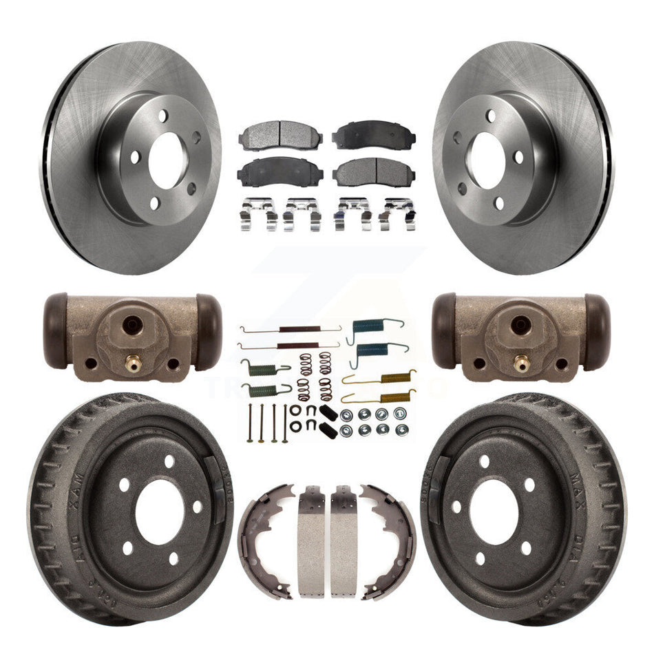 Front Rear Brake Rotor Ceramic Pad & Drum Kit (9Pc) For Mazda B4000 With 9\\" Diameter K8T-106000