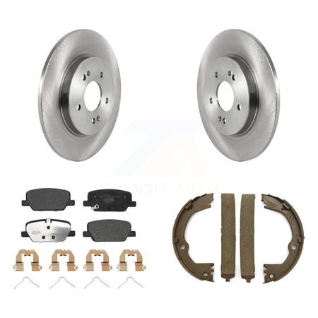 Rear Disc Rotors Ceramic Pads And Parking Brake Shoes Kit For Hyundai Santa Fe K8T-106002