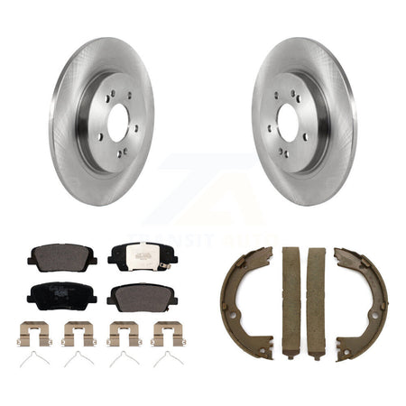 Rear Disc Rotors Ceramic Pads And Parking Brake Shoes Kit For Hyundai Santa Fe K8T-106003