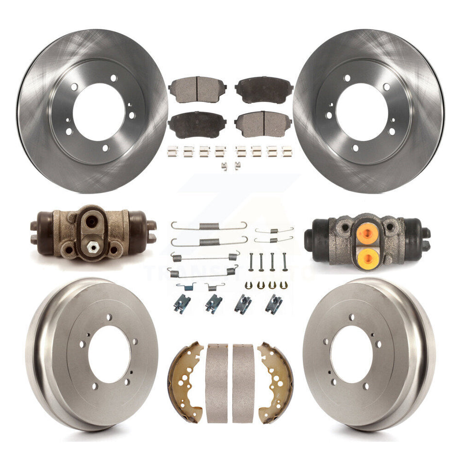 Front Rear Disc Brake Rotors Ceramic Pads And Drum Kit (9Pc) For Suzuki XL-7 K8T-106039