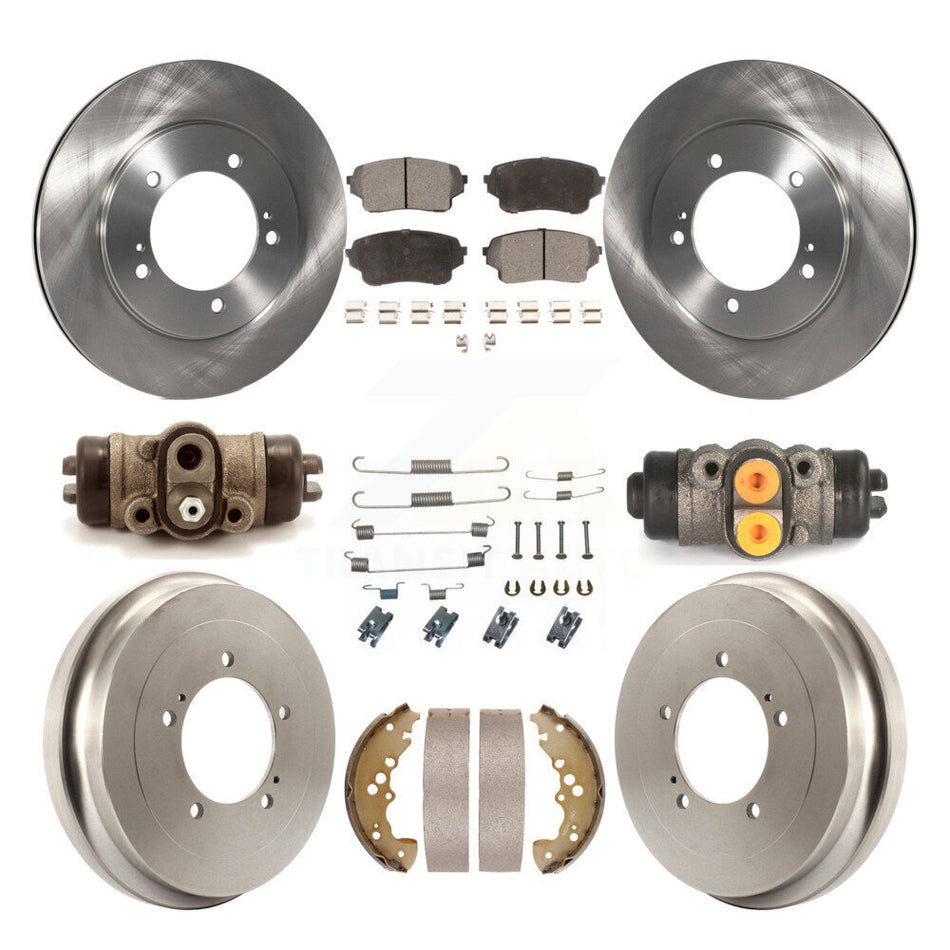 Front Rear Disc Brake Rotors Ceramic Pads And Drum Kit (9Pc) For Suzuki XL-7 K8T-106039