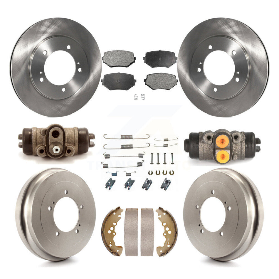 Front Rear Disc Brake Rotors Ceramic Pads And Drum Kit (9Pc) For Suzuki XL-7 K8T-106040
