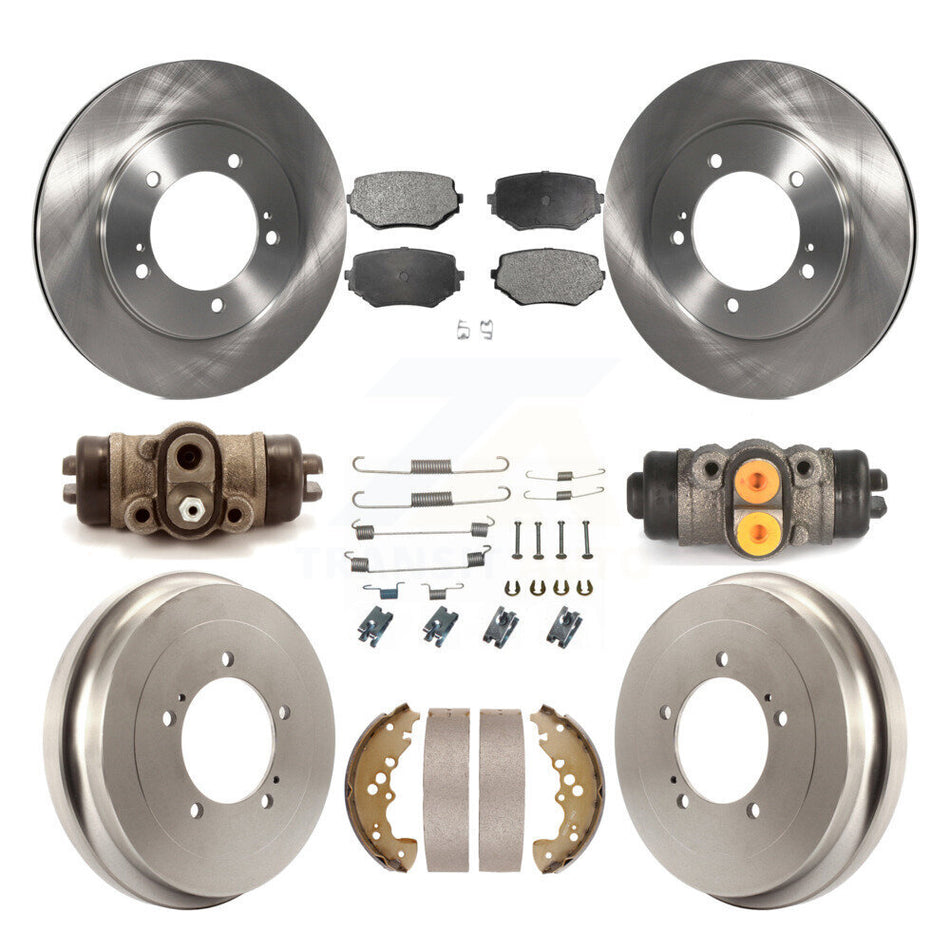 Front Rear Disc Brake Rotors Ceramic Pads And Drum Kit (9Pc) For Suzuki XL-7 K8T-106040