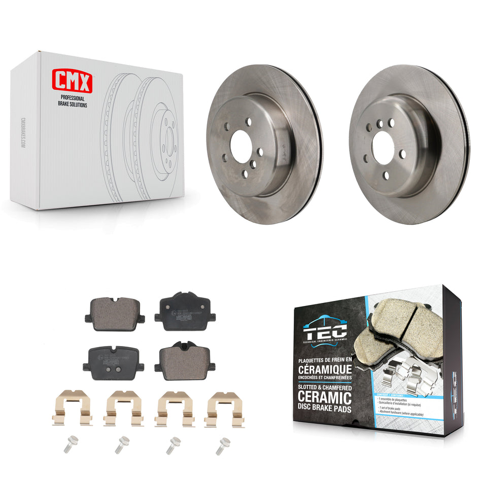 Rear Brake Rotors Ceramic Pad Kit For Toyota GR Supra 3.0L With 330mm Diameter Rotor K8T-106041