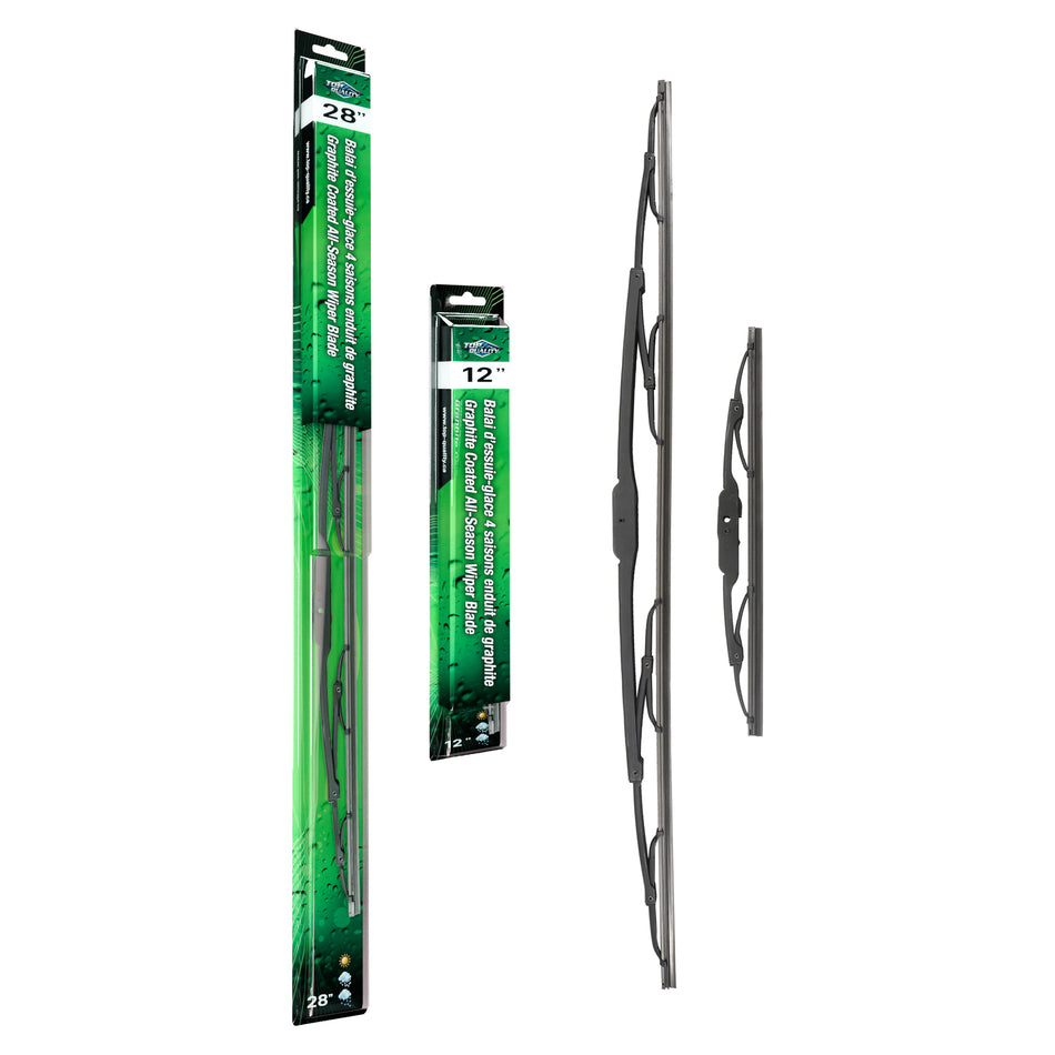 Top Quality OE Replacement All Season 28 & 12 Inch Universal J-Hook Wiper Blades Kit For K90-100002