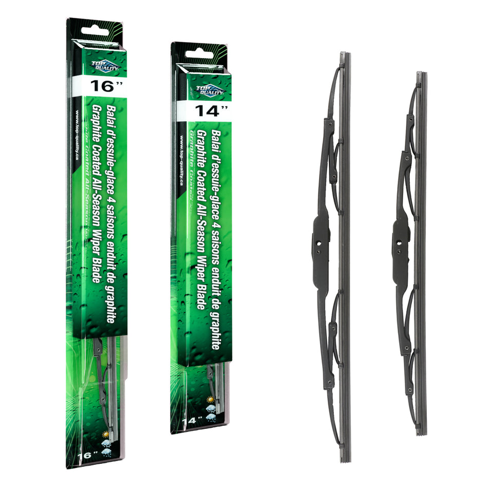 Top Quality OE Replacement All Season 16 & 14 Inch Universal J-Hook Wiper Blades Kit For K90-100015