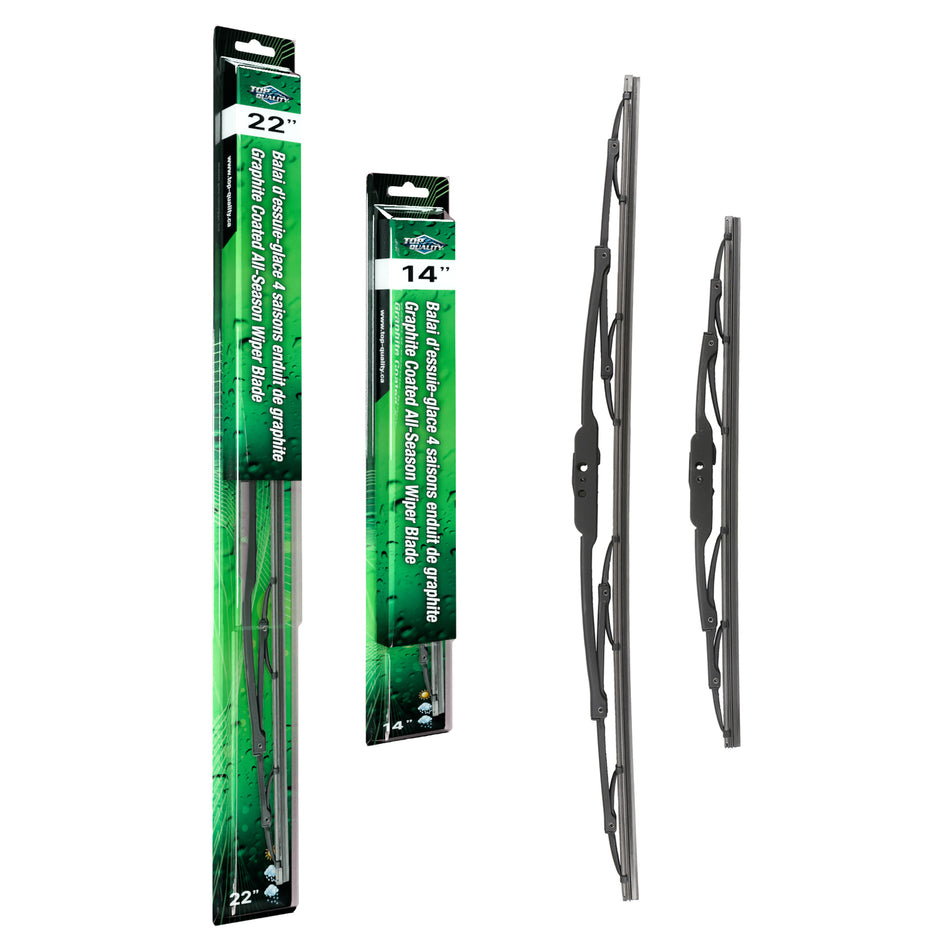 Top Quality OE Replacement All Season 22 & 14 Inch Universal J-Hook Wiper Blades Kit For K90-100016