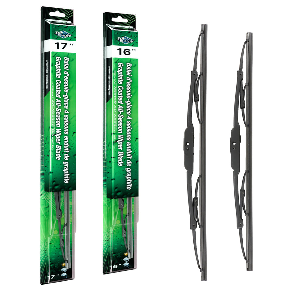 Top Quality OE Replacement All Season 17 & 16 Inch Universal J-Hook Wiper Blades Kit For K90-100039